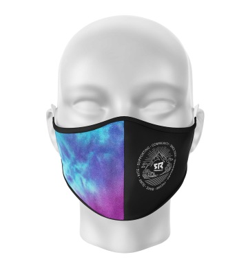 Facemask Black/Tie&Dye Purple